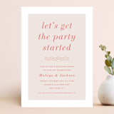 "Party Started" - Rehearsal Dinner Invitations in Flamingo by Kaydi Bishop - Front