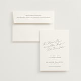 "Scripts" - Rehearsal Dinner Invitations in Salt by Stephanie Hawkes - Invitation with Envelope
