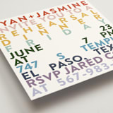 "Rainbow Rehearsal" - Rehearsal Dinner Invitations in Confetti by Carolyn Hunt - Close-Up