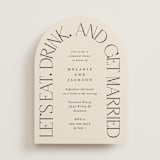 "Eat Drink Get Married" - Rehearsal Dinner Invitations in Ivory by Amy Payne - Front