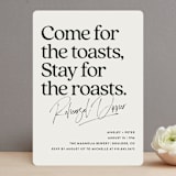 "Stay for Cake" - Rehearsal Dinner Invitations in Cloud by Jackie Crawford - Front