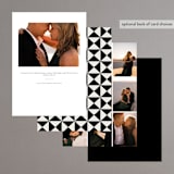 "Stay for Cake" - Rehearsal Dinner Invitations in Cloud by Jackie Crawford - Back of Card Options