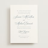 "Empire" - Rehearsal Dinner Invitations in Dusty Blue by Jennifer Postorino - Front