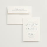 "Empire" - Rehearsal Dinner Invitations in Dusty Blue by Jennifer Postorino - Invitation with Envelope