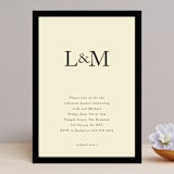"Classic Initials" - Rehearsal Dinner Invitations in Midnight by mo kelley - Front