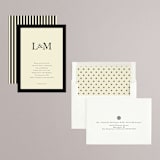 "Classic Initials" - Rehearsal Dinner Invitations in Midnight by mo kelley - Assembled