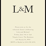"Classic Initials" - Rehearsal Dinner Invitations in Midnight by mo kelley - Detail