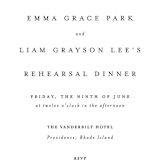 "A Thousand Years" - Rehearsal Dinner Invitations in Classic White by Design Lotus - Detail