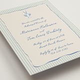 "Seaside Serenade" - Rehearsal Dinner Invitations in Marine by Lucrecia Caporale - Detail