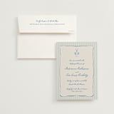 "Seaside Serenade" - Rehearsal Dinner Invitations in Marine by Lucrecia Caporale - Invitation with Envelope
