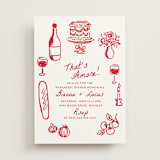 "That's Amore" - Rehearsal Dinner Invitations in Tomato by Itsy Belle Studio - Front