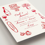 "That's Amore" - Rehearsal Dinner Invitations in Tomato by Itsy Belle Studio - Detail