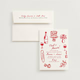 "That's Amore" - Rehearsal Dinner Invitations in Tomato by Itsy Belle Studio - Invitation with Envelope