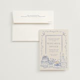 "Table feast" - Rehearsal Dinner Invitations in Balmy Blue by Sabrin Deirani - Invitation with Envelope
