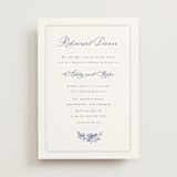 "watercolor flowers crest" - Rehearsal Dinner Invitations in Dusty Blue by Cass Loh - Front