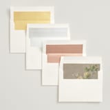 "watercolor flowers crest" - Rehearsal Dinner Invitations in Dusty Blue by Cass Loh - Envelope Liner Options