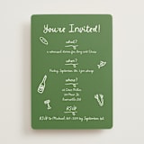 "First Course Party" - Rehearsal Dinner Invitations in Kelly Green by Cotton and Bow - Front
