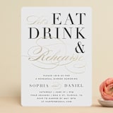 "eat drink and rehearse" - Rehearsal Dinner Invitations in Classic by Qing Ji - Front