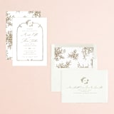 "Reflection" - Rehearsal Dinner Invitations in Porcelain by Leah Bisch - Assembled