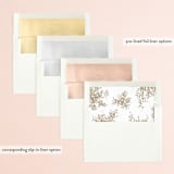 "Reflection" - Rehearsal Dinner Invitations in Porcelain by Leah Bisch - Envelope Liner Options