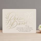 "Dinner Fleur" - Rehearsal Dinner Invitations in Almond by Julie Murray - Front
