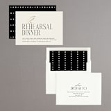"Chic Celebration" - Rehearsal Dinner Invitations in Ecru by Louise Kay - Assembled