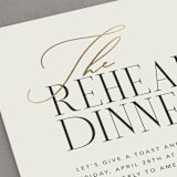 "Chic Celebration" - Rehearsal Dinner Invitations in Ecru by Louise Kay - Detail