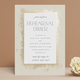 "Timeless glimmer" - Rehearsal Dinner Invitations in Champagne by Creo Study - Front