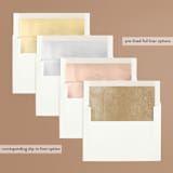 "Timeless glimmer" - Rehearsal Dinner Invitations in Champagne by Creo Study - Envelope Liner Options
