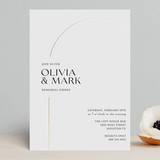 "the arch" - Rehearsal Dinner Invitations in Snow by Pati Cascino - Front