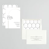"the arch" - Rehearsal Dinner Invitations in Snow by Pati Cascino - Assembled