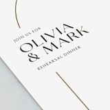 "the arch" - Rehearsal Dinner Invitations in Snow by Pati Cascino - Detail