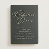 "Jasper" - Rehearsal Dinner Invitations in Midnight by Amy Kross - Front