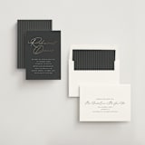 "Jasper" - Rehearsal Dinner Invitations in Midnight by Amy Kross - Assembled