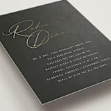 "Jasper" - Rehearsal Dinner Invitations in Midnight by Amy Kross - Detail
