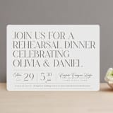 "headline" - Rehearsal Dinner Invitations in Linen by Robert and Stella - Front