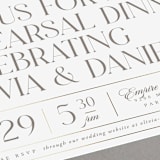"headline" - Rehearsal Dinner Invitations in Linen by Robert and Stella - Detail