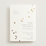 "Confetti" - Rehearsal Dinner Invitations in Linen by Robert and Stella - Front