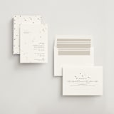 "Confetti" - Rehearsal Dinner Invitations in Linen by Robert and Stella - Assembled