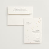"Confetti" - Rehearsal Dinner Invitations in Linen by Robert and Stella - Invitation with Envelope