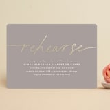 "At Last" - Rehearsal Dinner Invitations in Stone by Susan Asbill - Front