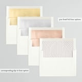 "Glimmering sweep" - Rehearsal Dinner Invitations in Lily by Creo Study - Envelope Liner Options