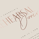 "Layered" - Rehearsal Dinner Invitations in Natural by Kelly Schmidt - Detail