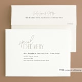 "Layered" - Rehearsal Dinner Invitations in Natural by Kelly Schmidt - FREE Recipient Addressing