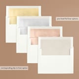 "Layered" - Rehearsal Dinner Invitations in Natural by Kelly Schmidt - Envelope Liner Options