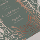 "Forest Stars" - Rehearsal Dinner Invitations in Forest by Becky Nimoy - Detail