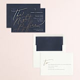 "The Night Before Lettering" - Rehearsal Dinner Invitations in Night by Erin German - Assembled