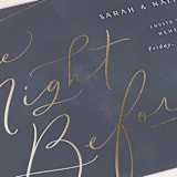 "The Night Before Lettering" - Rehearsal Dinner Invitations in Night by Erin German - Detail