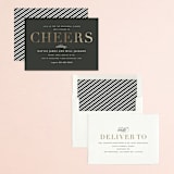 "Cheers" - Rehearsal Dinner Invitations in Smoke by Sara Hicks Malone - Assembled