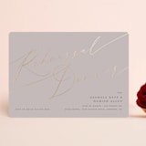 "Flowy Script" - Rehearsal Dinner Invitations in Hydrangea by letterfix - Front